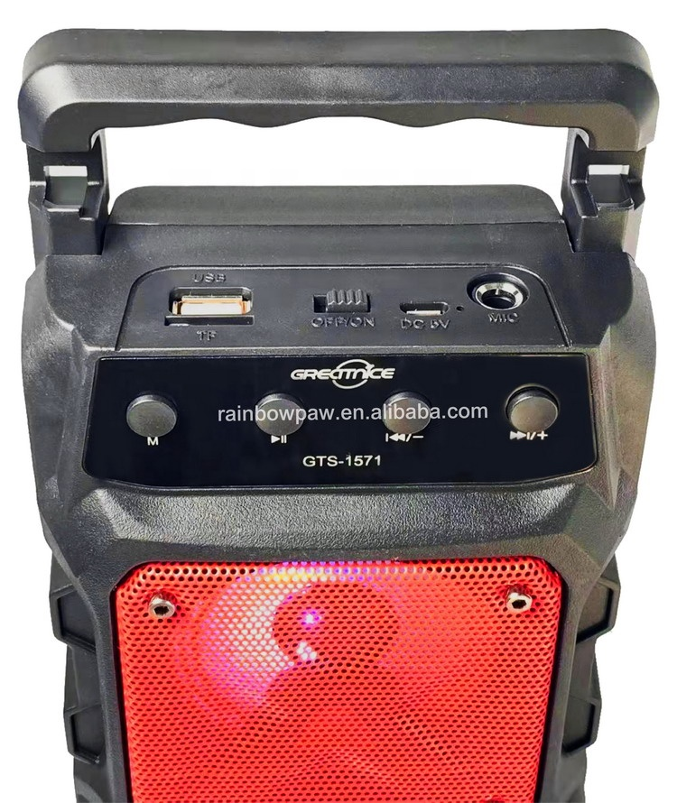 Parlante Altavoz inalámbrico portátil Kts Gts-1571, dispositivo de 3 pulgadas, con luz Led y función Tws img 2