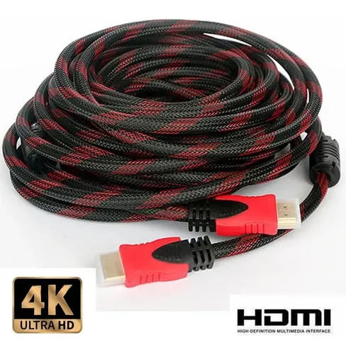 Cable Hdmi Mallado 1080p Doble Filtro 10 Metros