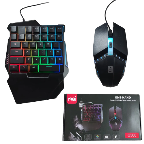 Combo Gamer 2 En 1 Teclado De Mano Y Mouse Rgb 35 Teclas Usb G506