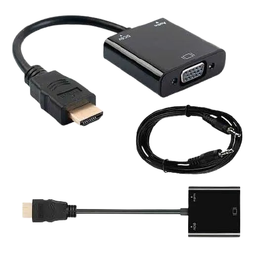 Adaptador Conversor Convertidor Hdmi A Vga Audio Aux Video