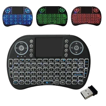 Control con Mini Teclado Iluminado Touchpad Para Smart Tv Pc Android Tv