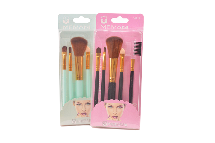 Set 5 Pinceles - Brochas Para Maquillaje Haooqui