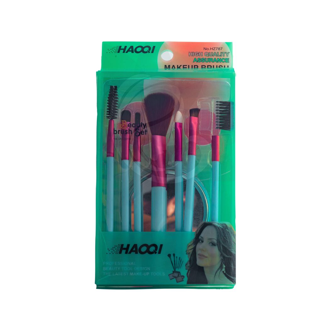 Set De 7 Piezas Contiene Brochas -Pinceles  Con Espejo Para Maquillaje Haooqui