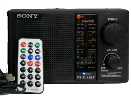 Sonivox Vs-R119Bt Bandas Am/Fm/Tv/Sw1/Sw2