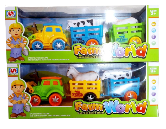 Juguete Farm World Carrito Con Carreta 5 Piezas