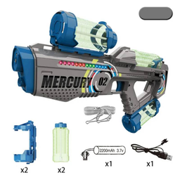 [0000001764] Pistola de agua eléctrica totalmente automática con luz recargable