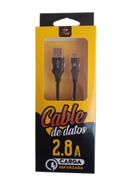 [0000000067] Cable De Datos Tipo V8 Micro Usb De Carga Rapida 2.8 A Marc. Dw Mod. Tcd320