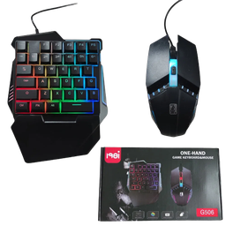 [0000000089] Combo Gamer 2 En 1 Teclado De Mano Y Mouse Rgb 35 Teclas Usb G506