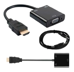 [0000000095] Adaptador Conversor Convertidor Hdmi A Vga Audio Aux Video