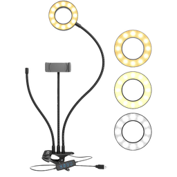 [0000000113] Aro Luz Led 9 Cm De Mesa Soporte Teléfono Selfie Tik Tok