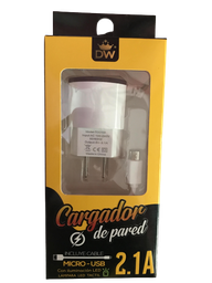 [0000000337] Cargador De Pared Dw 2.1 Micro Usb