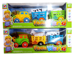 [0000001114] Juguete Farm World Carrito Con Carreta 5 Piezas